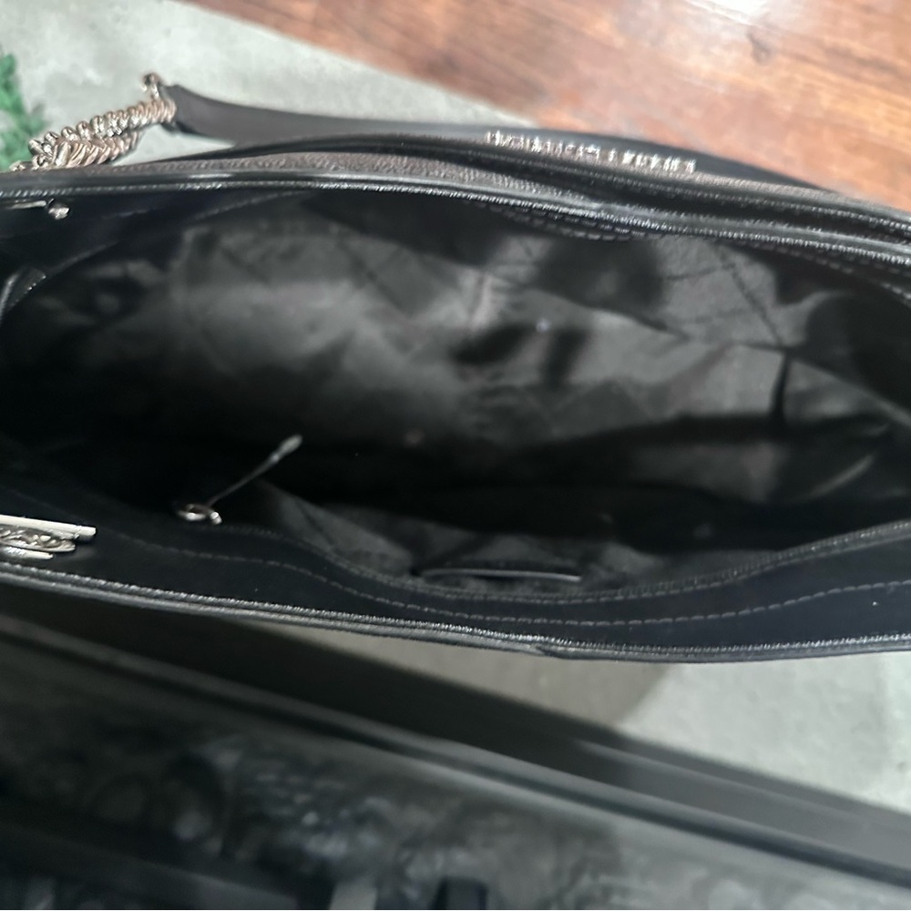 Michael Kors Signature Shoulder Bag Black/Gray - Picture 2 of 5